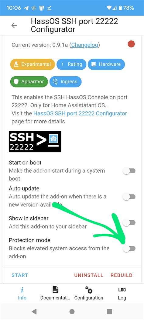 Add On Hassos Ssh Port Configurator Home Assistant Os Home