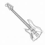 Bass Guitar Drawing Draw Drawings Music Guitars Sketch Electric Coloring Line Pages Getdrawings Rock Easy Wikihow Dean Instruments Scales Musical sketch template