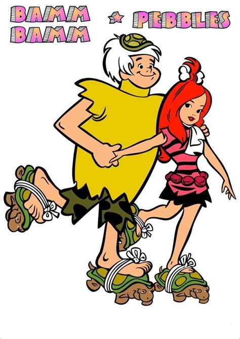 Teenage Pebbles And Bamm Bamm Skating With Images