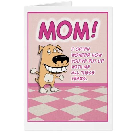 Cute Funny Mothers Day Card Adorable Zazzle