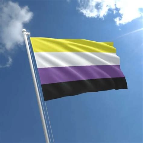 Non Binary Pride Flag 5ft X 3ft Rainbow Inclusive Flags With Eyelets