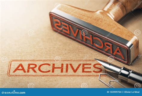 Archives Archived Documents Stock Illustration Illustration Of