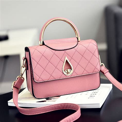 Women Shoulder Mini Bag Leather Fashion Small Handbag Pink Leather Messenger Bag Men Bags