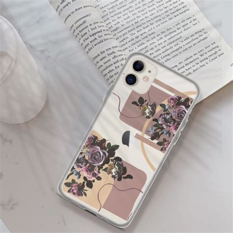 Floral Phone Case For Iphone 12 Mini 11 Pro Max Xs X Xr 7 8 Plus Clear