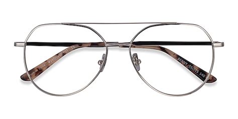 Benny Aviator Silver Full Rim Eyeglasses Eyebuydirect