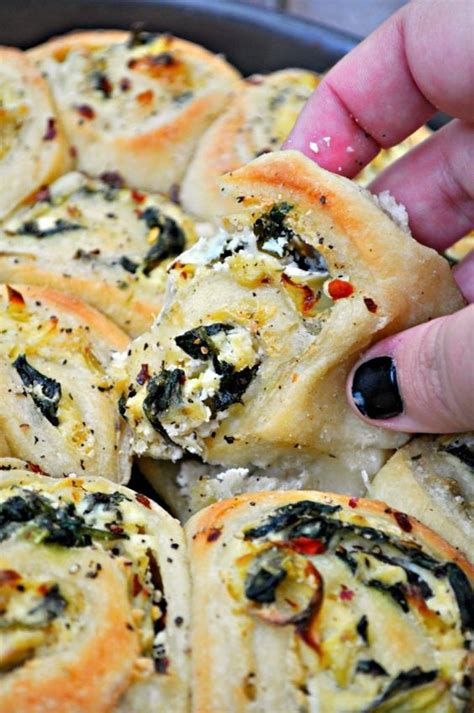 Vegan Savory Spinach And Artichoke Rolls Food Recipes Instant