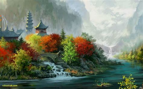 63 Chinese Scenery Wallpapers On Wallpaperplay Scenery Wallpaper Art