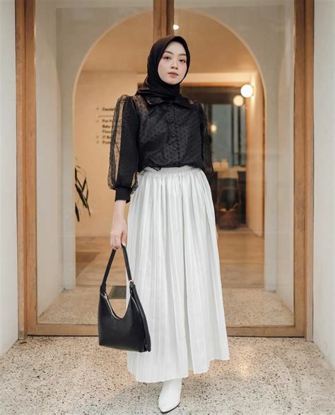 Outfit Hijab Remaja Rok Inspirasi Fashion