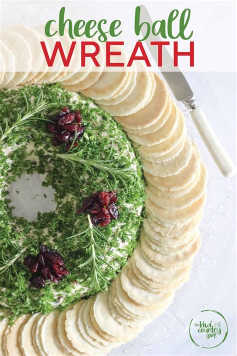 Christmas Cheese Ball Wreath The Kiwi Country Girl