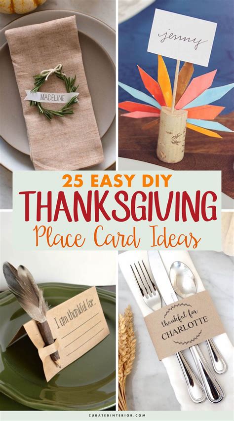 Use an awl to locate the center of the dot, and use a drill press to drill out the hole thereafter. 25 Awesome DIY Thanksgiving Place Card Ideas