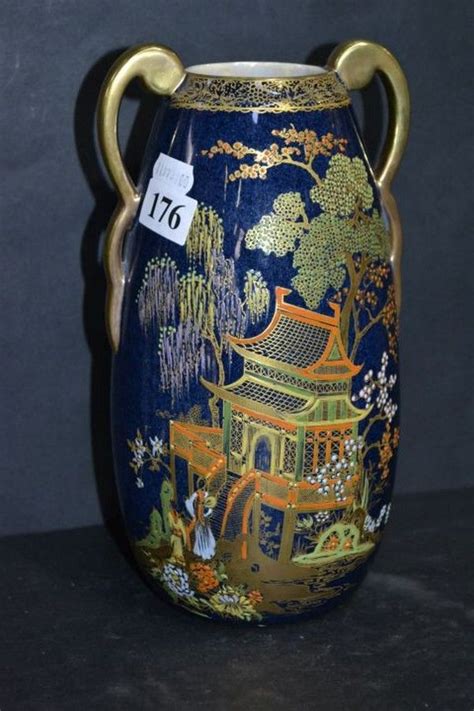 Bleu Royale Pagoda Vase By Carlton Ware Carlton Ware Ceramics