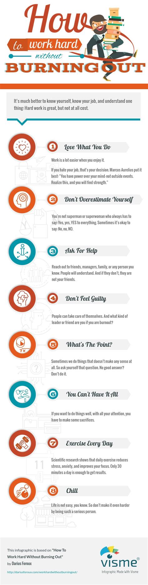 How To Work Hard Without Burning Out Infographic Work Hard