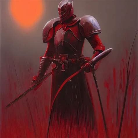 The Red Knight Trending On Artstation 8 K By Gerard Stable Diffusion