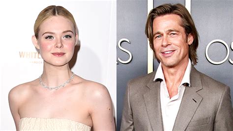 Elle Fanning As Brad Pitt With ‘beard Beads — See Hilarious Pic Hollywood Life