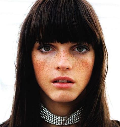 Brunette Green Eyes Freckles And A Diamante Choker