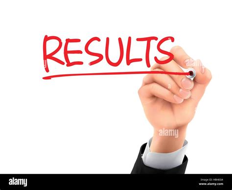 Results Word Written By Hand On A Transparent Board Stock Vector Image