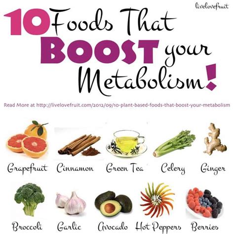 Infographic 10 Foods That Boost Your Metabolism Infographic A Day