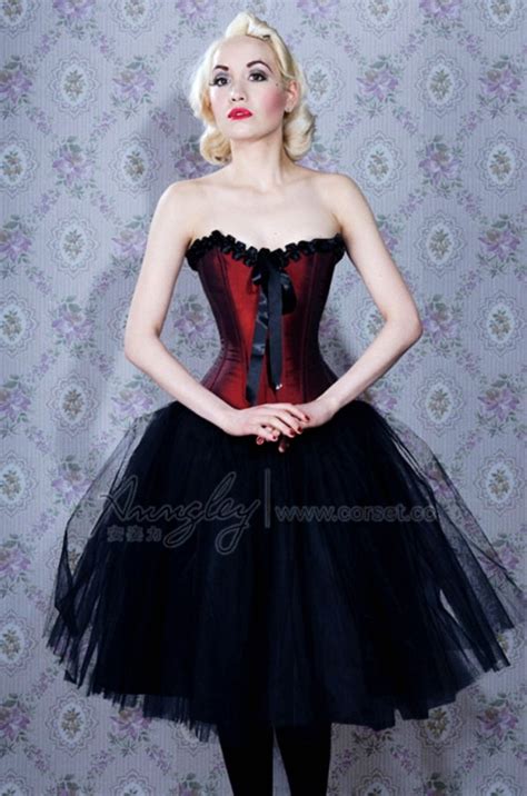Black Vintage Lace Gothic Dresses 2016 Gothic Corset Victorian Prom