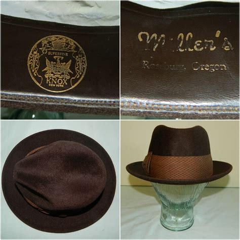 Size 7 18 50s 60s Mohair Fedora Knox Foxhound Hat New York Etsy