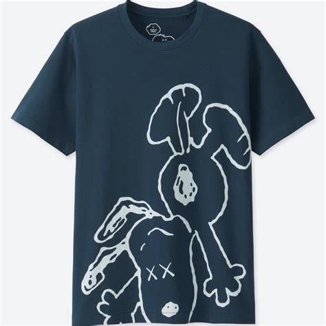 Men Kaws X Peanuts Short Sleeve Graphic T Shirt Uniqlo Us