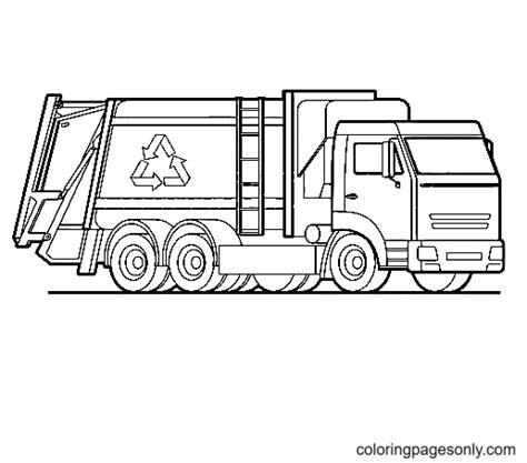 Free Garbage Truck Coloring Page Free Printable Coloring Pages