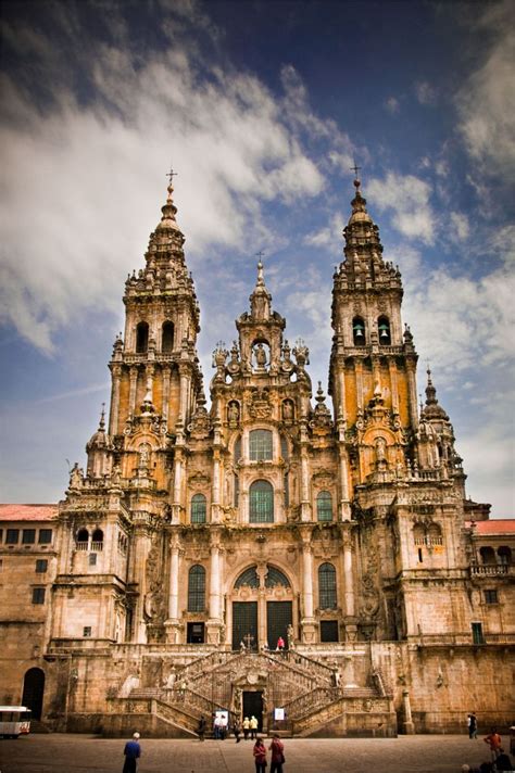 Fachada Del Obradoiro Catedral De Santiago De Compostela De Casas