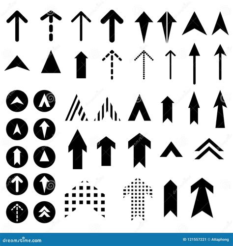 Arrows Vector Collection With Elegant Free Style And Black Color On