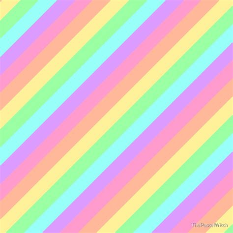 Pastel Rainbow Diagonal Stripes By Thepastelwitch Redbubble