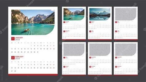 Premium Vector Wall Calendar Template For 2023 Year Vector