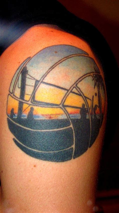 Captain america and his shield is also the symbol of patriotism. beach volleyball scene tattoo | Tattoos, Tattoos and ...