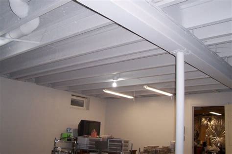 How To Paint A Basement Ceiling With Exposed Joists For An Industrial Look