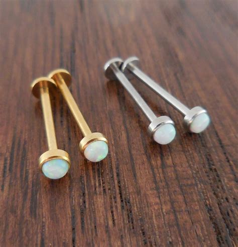 16g Pair 14mm16mm Or 19mm Cheek Piercing Stud Jewelry Gold