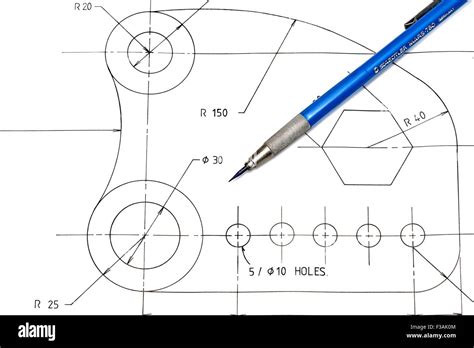 Mechanical Engineering Drawing Hi Res Stock Photography And Images Alamy