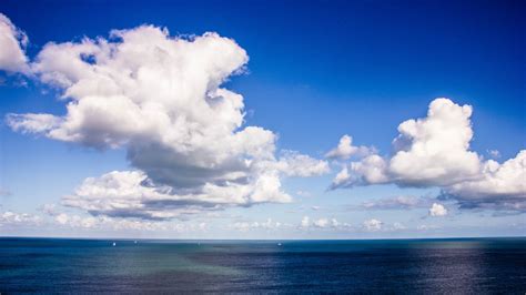 Sunny Day Blue Sea White Clouds 1920x1080 Rwallpaper