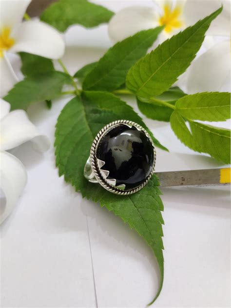 Buy Black Onyx Ring Onyx Sterling Silver Ring Friendship Ring Boho