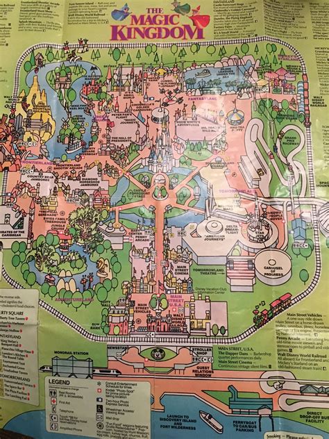 Disney World Magic Kingdom Official Map Stlwera