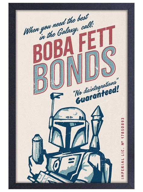 Boba Fett Bonds Poster Boba Fett Collectibles Boba Fett Fan Club