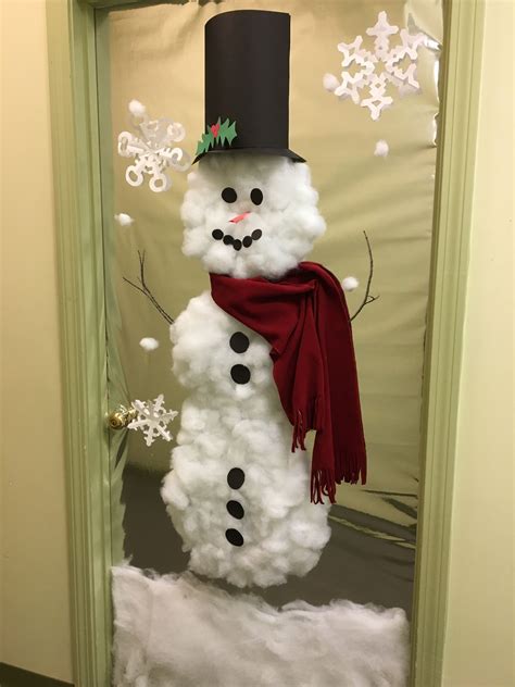 Snowman Door With Images Christmas Door Decorations Snowman Door