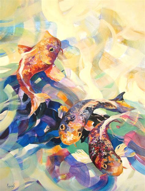Ethereal Koi Painting By Rae Andrews