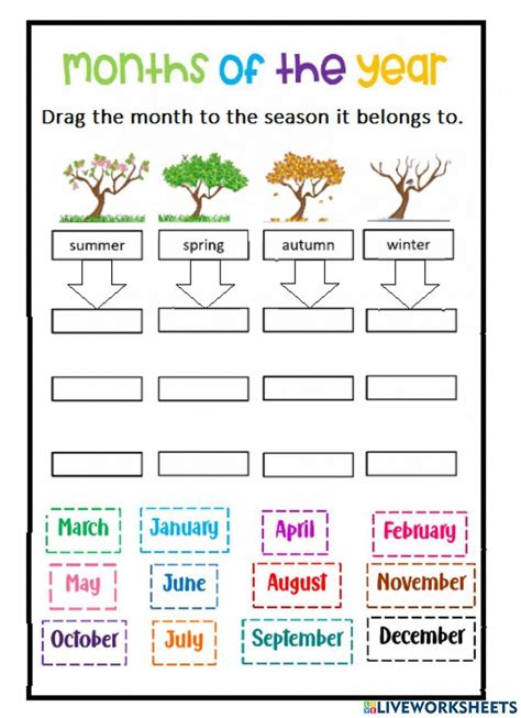 Months Of The Year Season Worksheet Live Worksheets