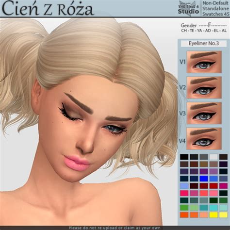 Cien Z Roza Eyeliner No3 Sims 4 Downloads