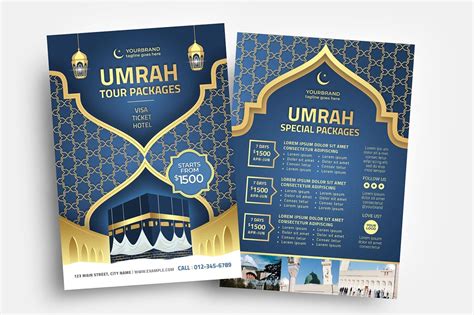 Umrah Hajj Flyer Template Brosur Desain Poster Desain Produk Kemasan