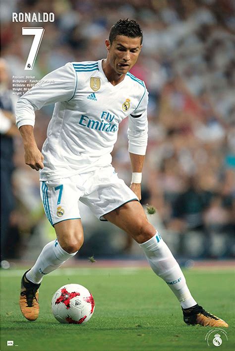 ⚽️ official profile of real madrid c.f. Fußball - Real Madrid - Ronaldo Facts 17/18 - Poster - 61x91,5