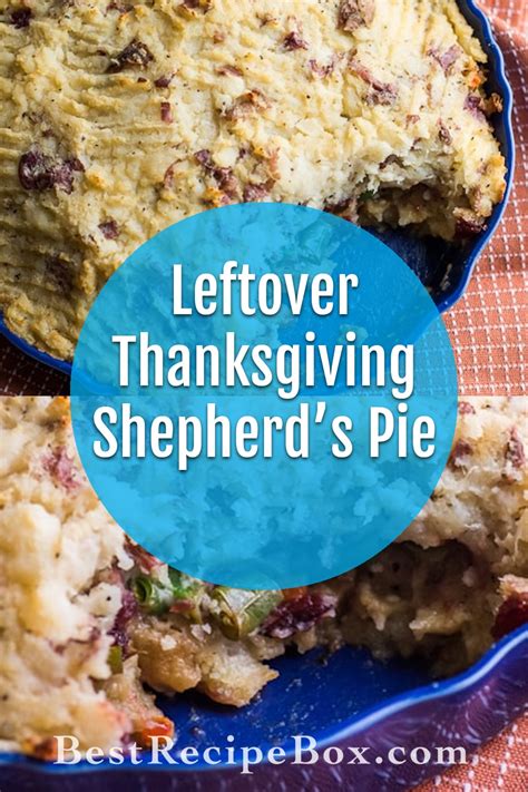 Leftover Thanksgiving Shepherds Pie W Turkey Gravy Cranberry Sauce