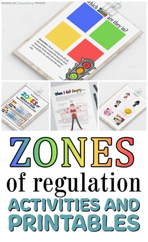 zones of regulation activities and printables self