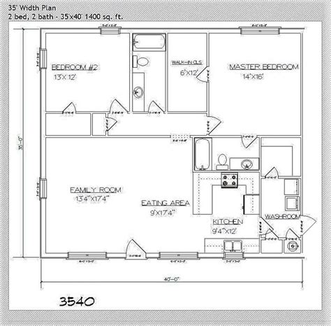 20x40 Barndominium Floor Plans