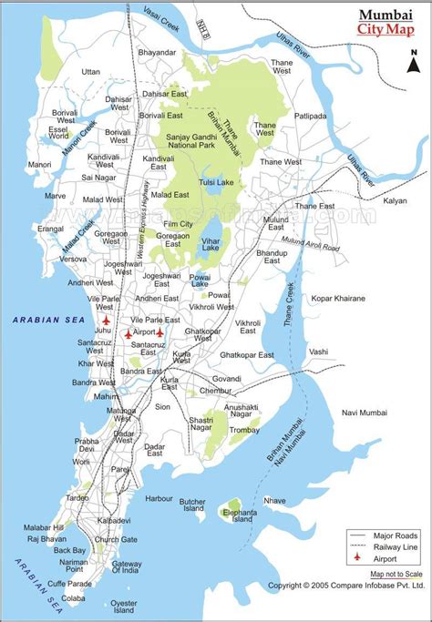 Stadtplan Von Mumbai Detaillierte Gedruckte Karten Von Mumbai India Der Herunterladenmöglichkeit