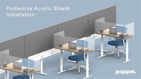How To Install Protective Acrylic Shields Freestanding And For Series A Series L Desks YouTube