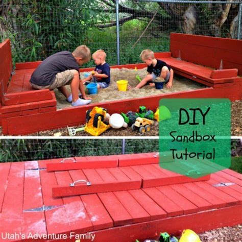 Sandbox With Cover Diy Sandbox Ideas Awesome And Inexpensive