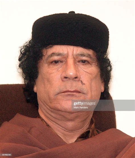 Libyan Leader Muammar Gadaffi Sits In The Belgian Chamber On April